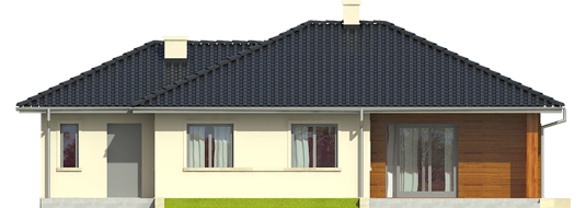 Manuela II G1 - Projekt domu Manuela II G1 - elewacja tylna