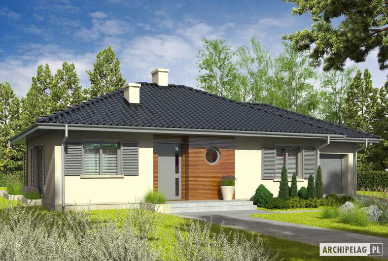 Projekt domu Manuela II G1 - wizualizacja frontowa