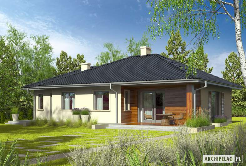 Projekt domu Manuela II G1 - wizualizacja ogrodowa