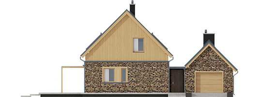 EX 16 II G1 Soft - Projekt domu EX 16 II G1 - elewacja frontowa