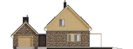 EX 16 II G1 Soft - Projekt domu EX 16 II G1 - elewacja frontowa