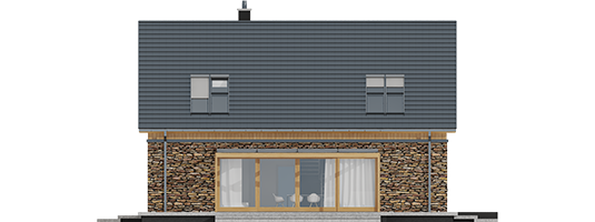 EX 16 II G1 Soft - Projekt domu EX 16 II G1 - elewacja lewa