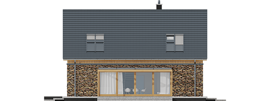 EX 16 II G1 Soft - Projekt domu EX 16 II G1 - elewacja lewa