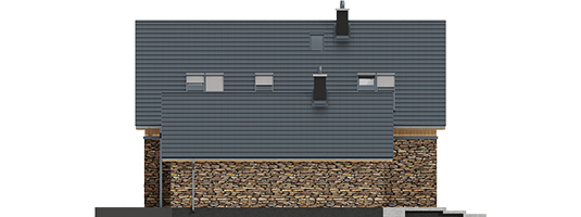 EX 16 II G1 Soft - Projekt domu EX 16 II G1 - elewacja prawa