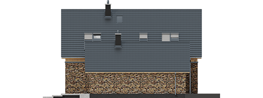 EX 16 II G1 Soft - Projekt domu EX 16 II G1 - elewacja prawa