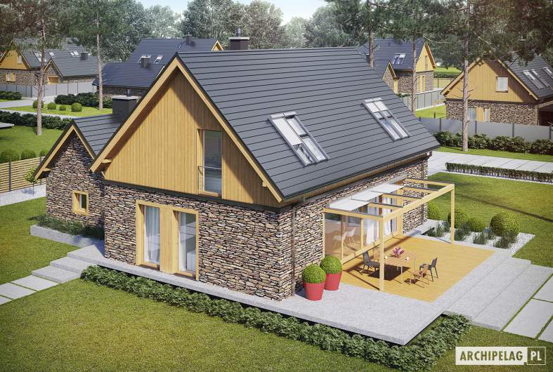 Projekt domu EX 16 II G1 - widok z góry