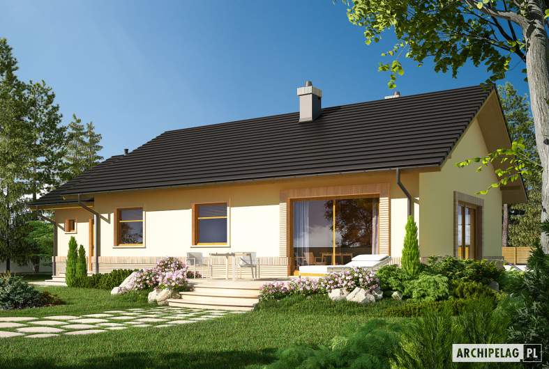 Projekt domu Erin III G1 - Projekty domów ARCHIPELAG - Erin III G1 - wizualizacja ogrodowa