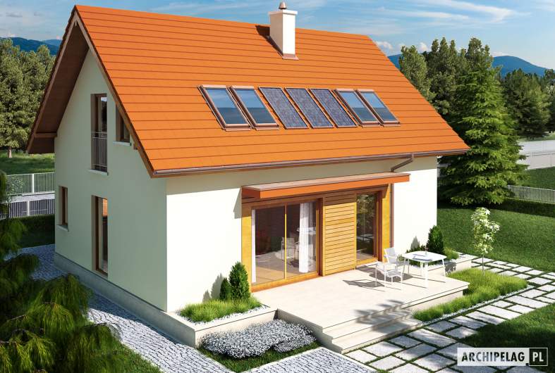 Projekt domu E1 ECONOMIC (wersja B) - widok z góry