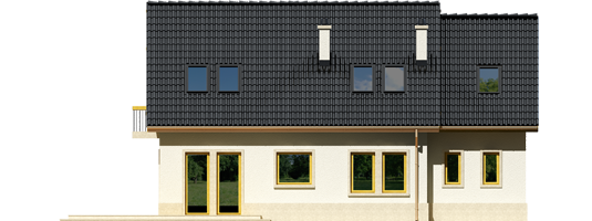 Ozay G1 - Projekt domu Oleńka G1 - elewacja tylna