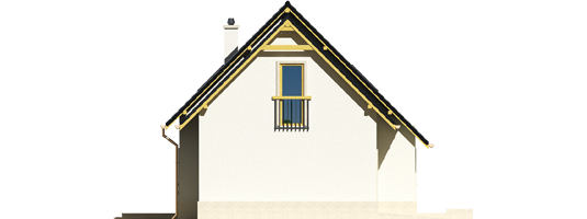 Ozay G1 - Projekt domu Oleńka G1 - elewacja prawa