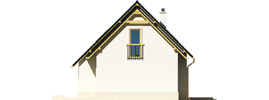 Ozay G1 - Projekt domu Oleńka G1 - elewacja prawa