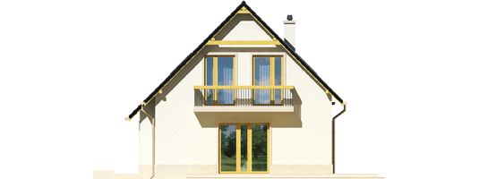 Ozay G1 - Projekt domu Oleńka G1 - elewacja lewa