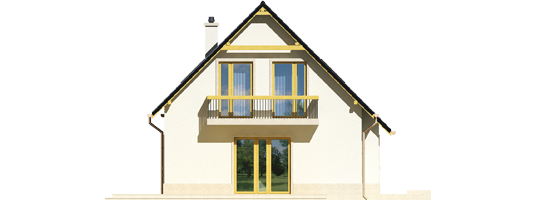 Ozay G1 - Projekt domu Oleńka G1 - elewacja lewa