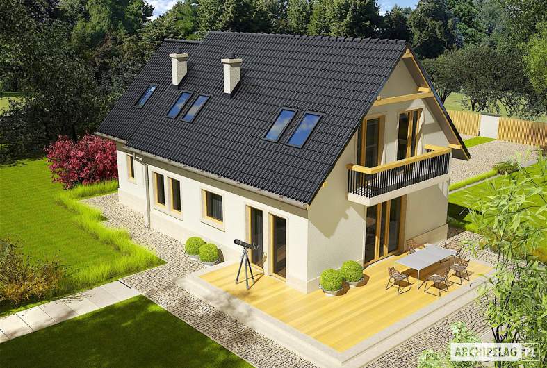 Projekt domu Oleńka G1 - widok z góry