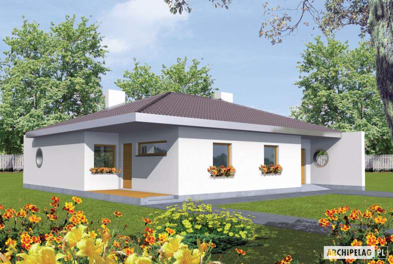 Projekt domu Lolita G1 - wizualizacja frontowa