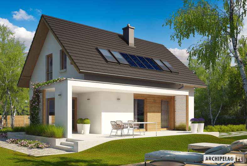 Projekt domu Liv 1 MULTI-COMFORT - Projekty domów ARCHIPELAG - Liv 1 MULTI-COMFORT - wizualizacja ogrodowa