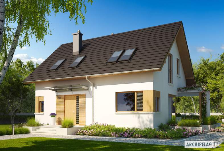 Projekt domu Liv 1 MULTI-COMFORT - Projekty domów ARCHIPELAG - Liv 1 MULTI-COMFORT - wizualizacja frontowa