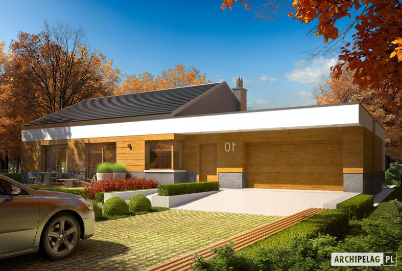 Projekt domu EX 11 G2 (wersja D) soft - wizualizacja frontowa
