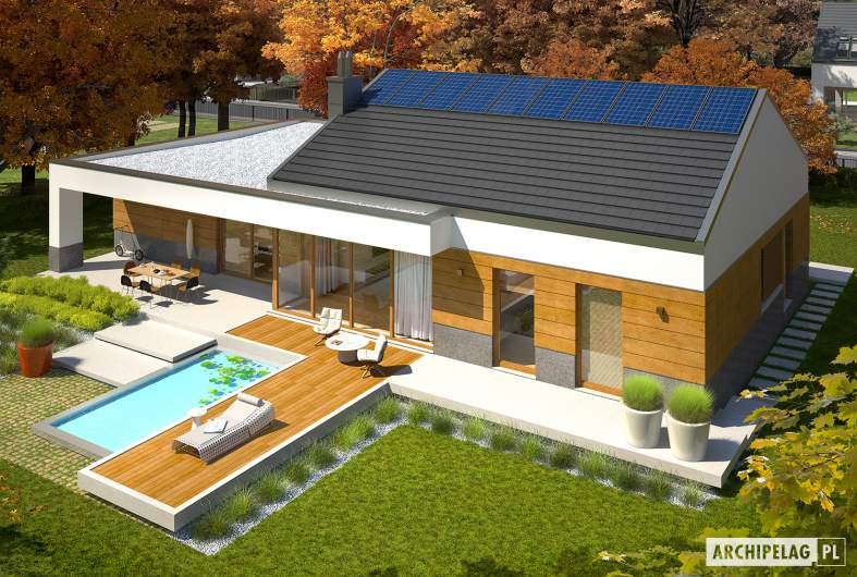 Projekt domu EX 11 G2 (wersja D) soft - widok z góry