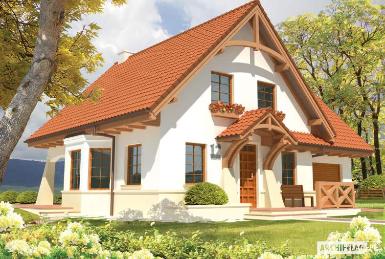 Projekt domu Karolinka G1 - wizualizacja frontowa