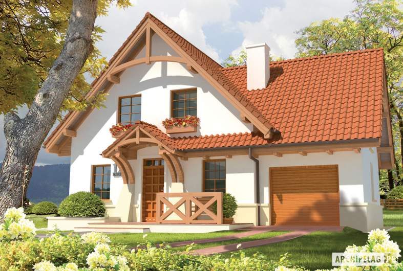 Projekt domu Karolinka G1 - wizualizacja frontowa