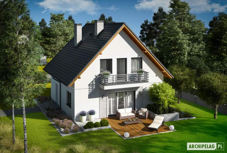 Projekt domu Daga - widok z góry
