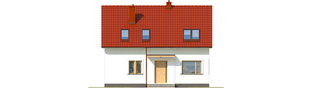 Projekt domu E12 II ECONOMIC - elewacja frontowa