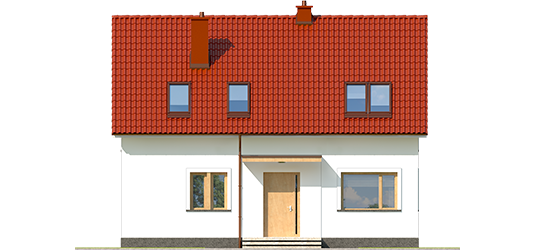 E12 II ECONOMIC A - Projekt domu E12 II ECONOMIC - elewacja frontowa