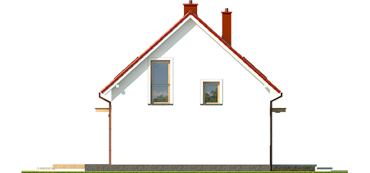 E12 II ECONOMIC A - Projekt domu E12 II ECONOMIC - elewacja lewa