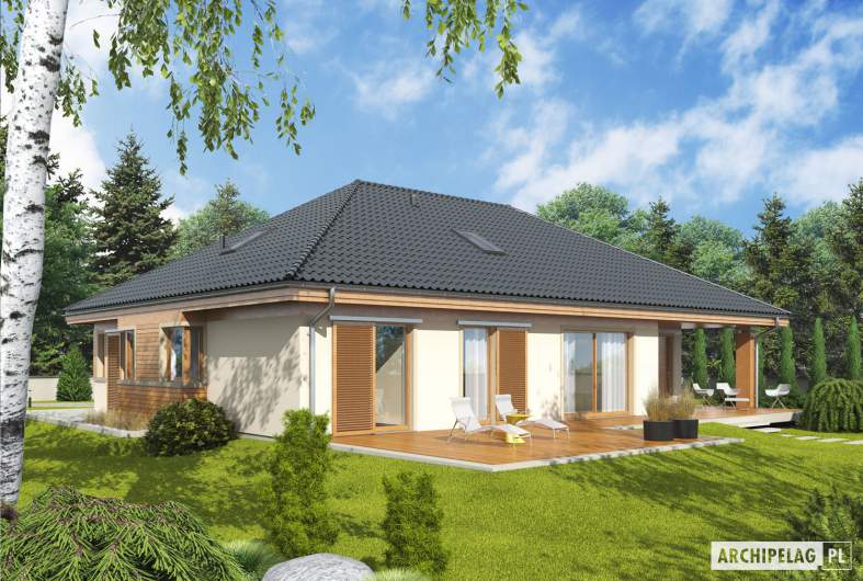 Projekt domu Andrea G1 - wizualizacja ogrodowa
