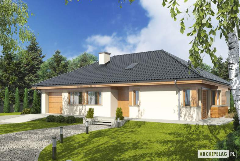 Projekt domu Andrea G1 - wizualizacja frontowa