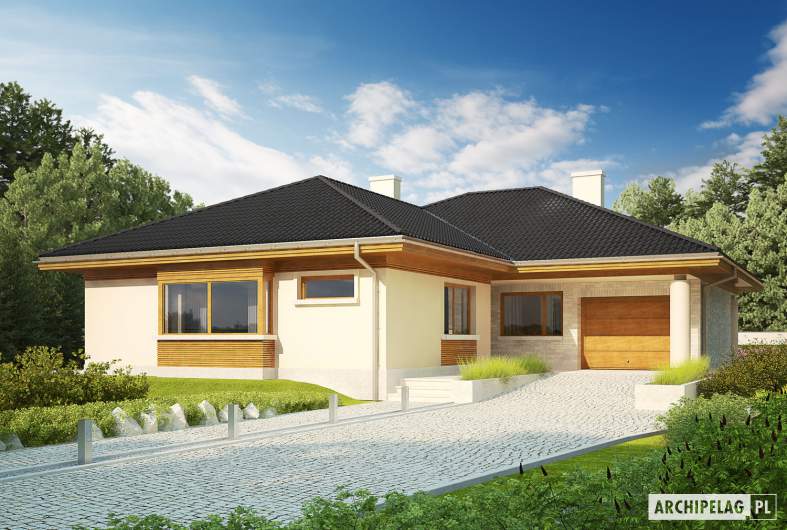 Projekt domu Alan III G1 - wizualizacja frontowa