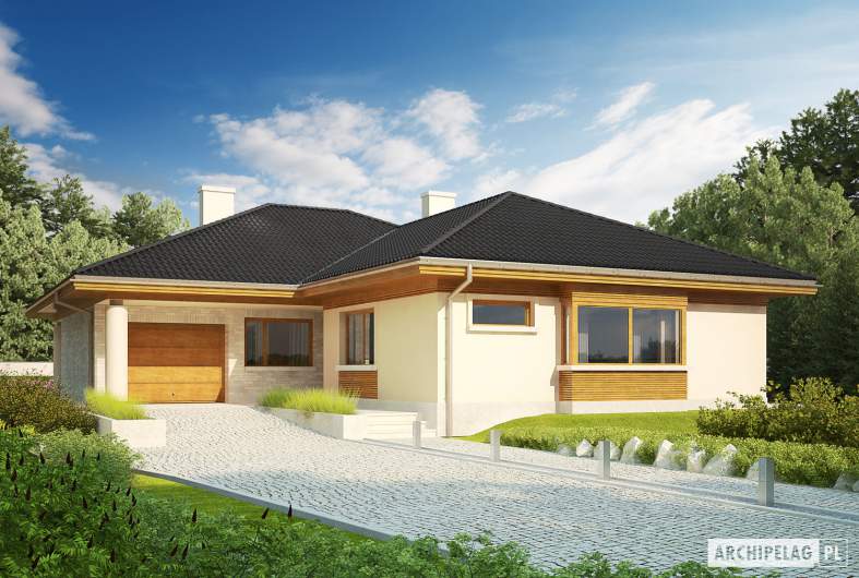 Projekt domu Alan III G1 - wizualizacja frontowa