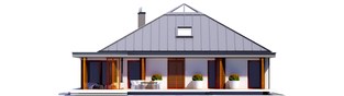 Projekt domu Lorena G2 - elewacja tylna