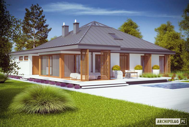 Projekt domu Lorena G2 - wizualizacja ogrodowa