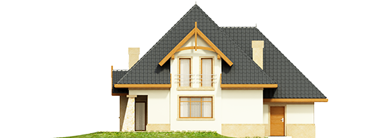 Saul G1 - Projekt domu Stokrotka G1 - elewacja tylna