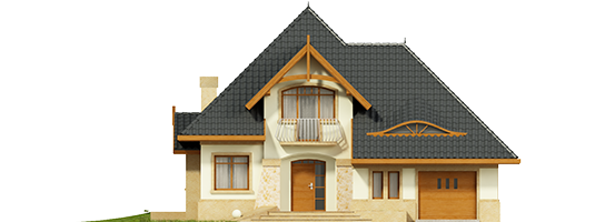 Saul G1 - Projekt domu Stokrotka G1 - elewacja frontowa