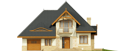 Saul G1 - Projekt domu Stokrotka G1 - elewacja frontowa
