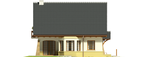 Hian G1 - Projekt domu Hiacynt G1 - elewacja lewa