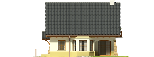 Hian G1 - Projekt domu Hiacynt G1 - elewacja lewa