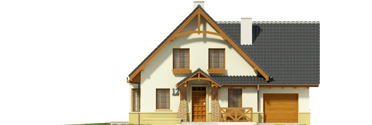 Hian G1 - Projekt domu Hiacynt G1 - elewacja frontowa