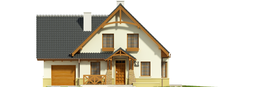 Hian G1 - Projekt domu Hiacynt G1 - elewacja frontowa