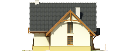 Hian G1 - Projekt domu Hiacynt G1 - elewacja prawa