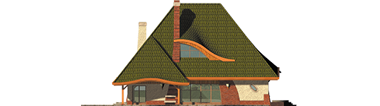 Jurand - Projekt domu Jurand - elewacja tylna