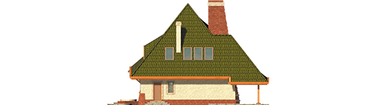 Jurand - Projekt domu Jurand - elewacja lewa