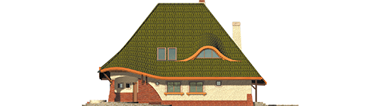 Jurand - Projekt domu Jurand - elewacja frontowa