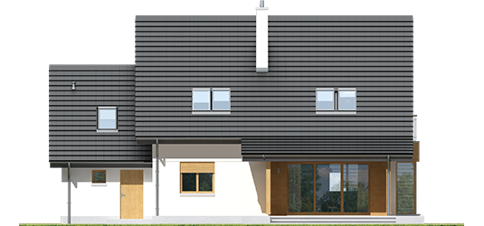 Marise III G1 ENERGO - Projekty domów ARCHIPELAG - Marisa III G1 ENERGO - elewacja tylna