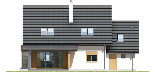 Marise III G1 ENERGO - Projekty domów ARCHIPELAG - Marisa III G1 ENERGO - elewacja tylna