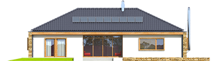 Projekt domu EX 8 G2 (wersja D) ENERGO PLUS - elewacja tylna