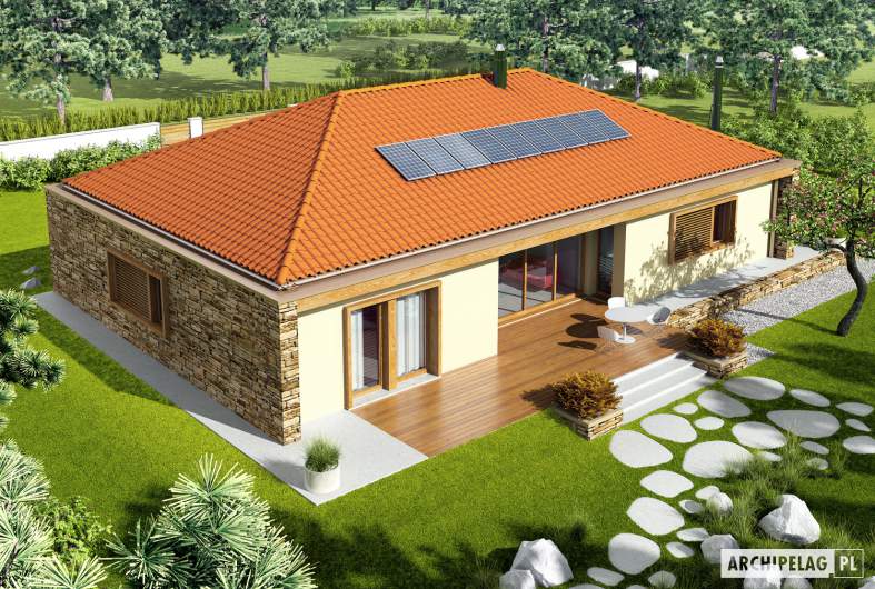 Projekt domu EX 8 G2 (wersja D) - widok z góry